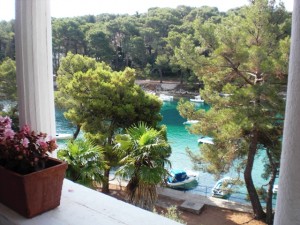 Blick vom Balkon